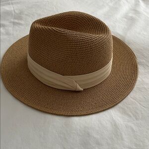 Lanzom Women Wide Brim Straw Panama Roll up Hat Fedora Beach Sun Hat UPF50+
